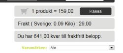 Nedrkning till Fraktfritt