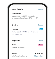Klarna / Kustom Checkout (KCO) ingr