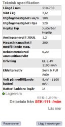 Extra flt p produktsida / Flikar (tabs)
