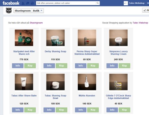 Facebook Shop (Talex F-handel)