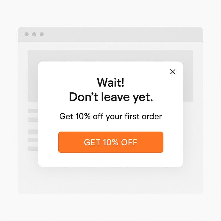 Exit-intent popup